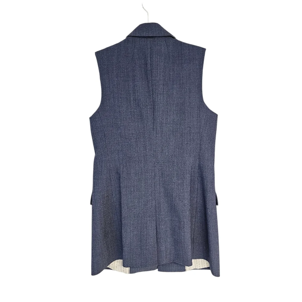 Banana Republic Lightweight Wool Sleeveless‎ Blazer Vest Light Blue 2 NWT